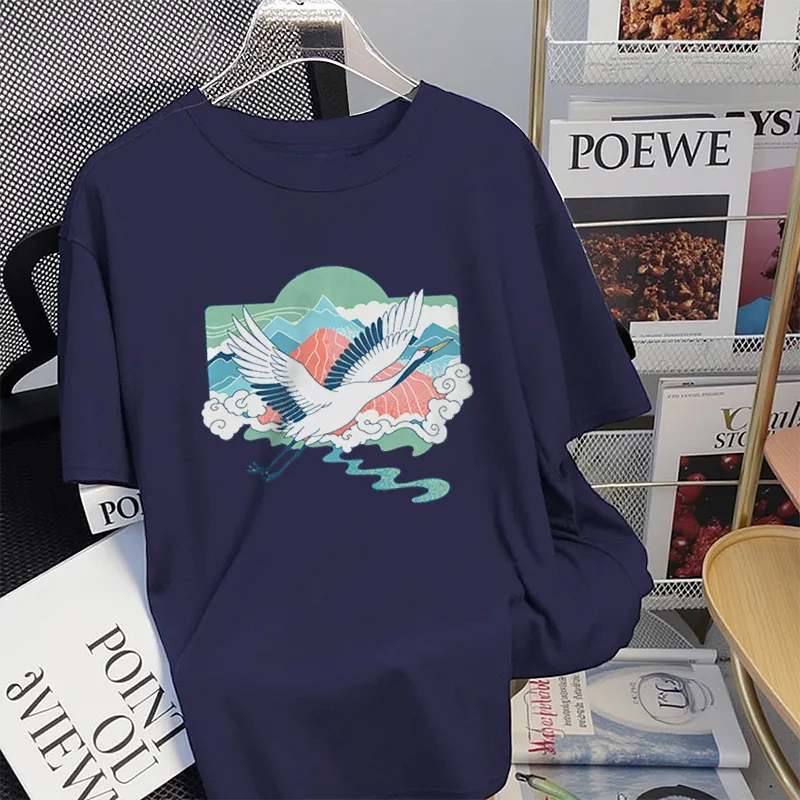 FAIRWHALE Drop Shoulder Sleeve T Shirt Women's-11