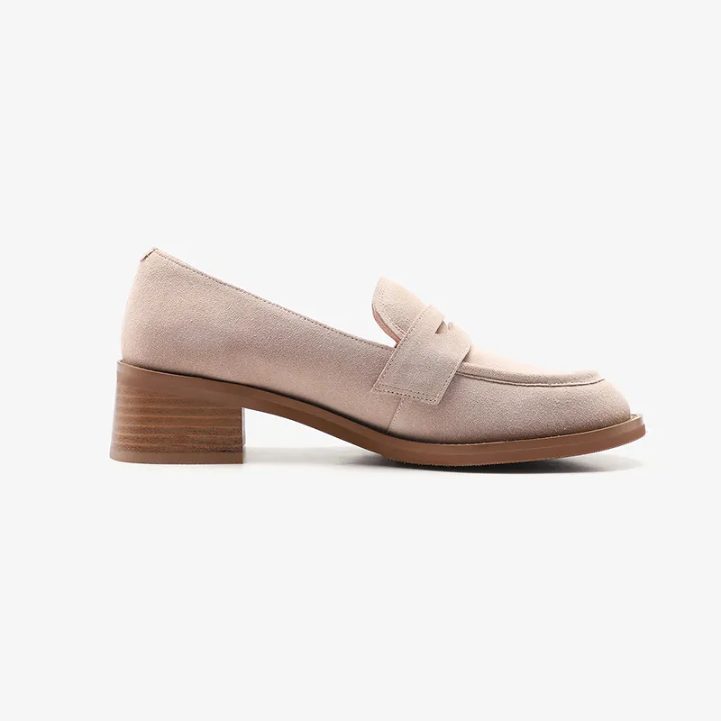 LE SAUNDA Loafers Women's Apricot Pink/Coffee Brown-3