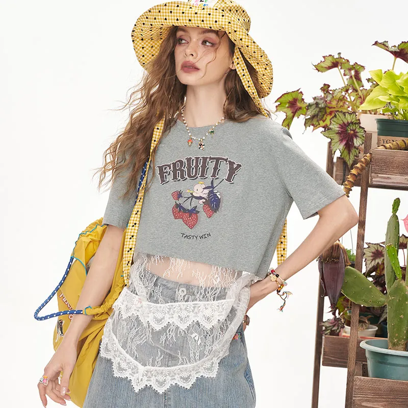 ELF SACK Drop Shoulder Sleeve T Shirt Women's-5