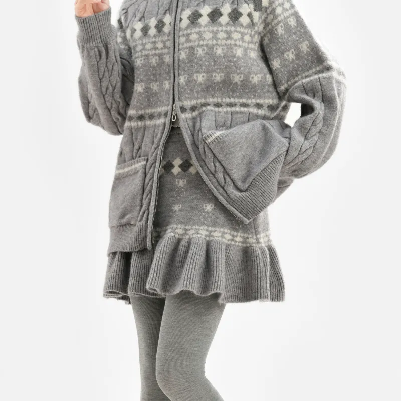 SNBL Casual Short Skirts Women's Gray-6