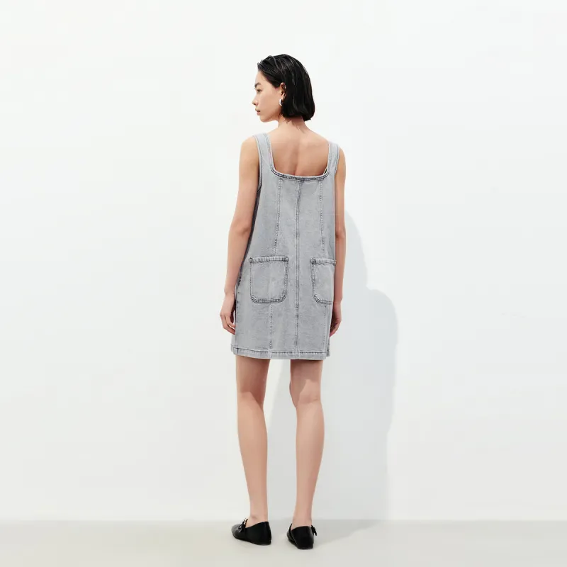 ONLY Sleeveless Dress Women's Light Denim Gray-4