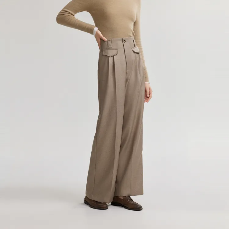 ELLE Casual Pants Women's Khaki-3