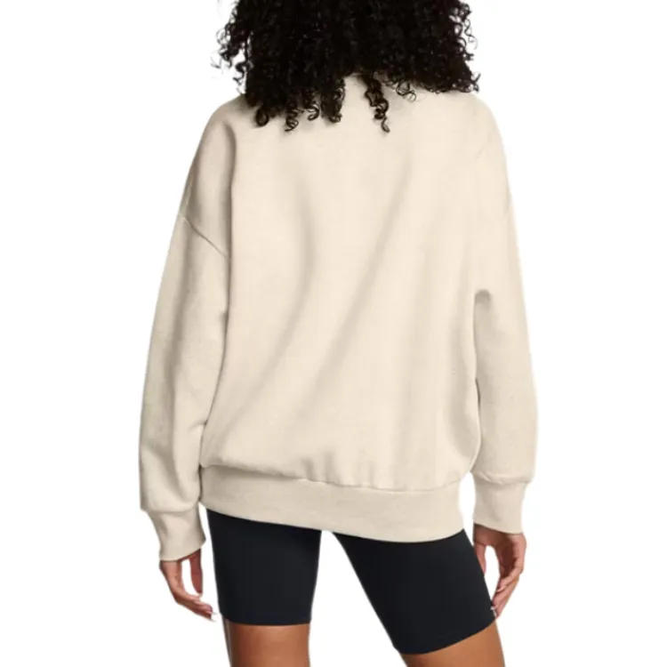 Under Armour Rival Fleece Sweatshirt Women's Ivory White-3