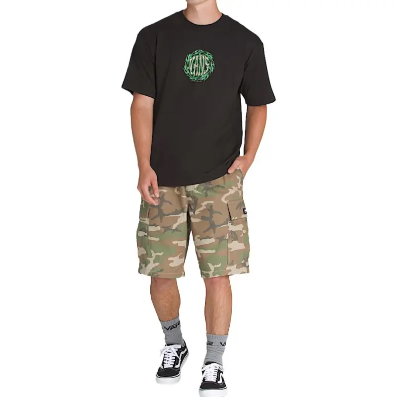 Vans 2K Flame T Shirt T Shirt Men's Black-2