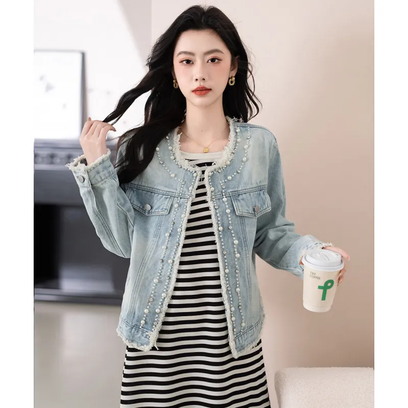TERRE BLEUE Denim Jacket Women's Blue-5