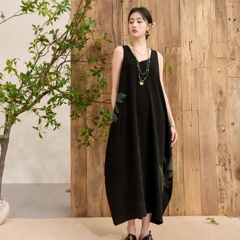 3COLOUR Sleeveless Dress Women's Classic Black-3