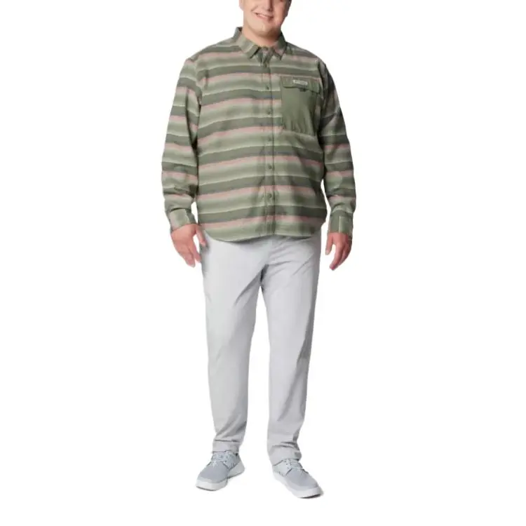 Columbia PFG Uncharted Overshirt Shirt Men's Grass Green-3