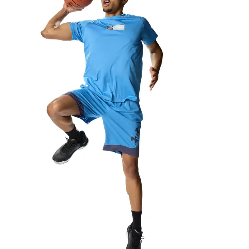 Under Armour Baseline Basketball Shorts Men's Blue 452-3