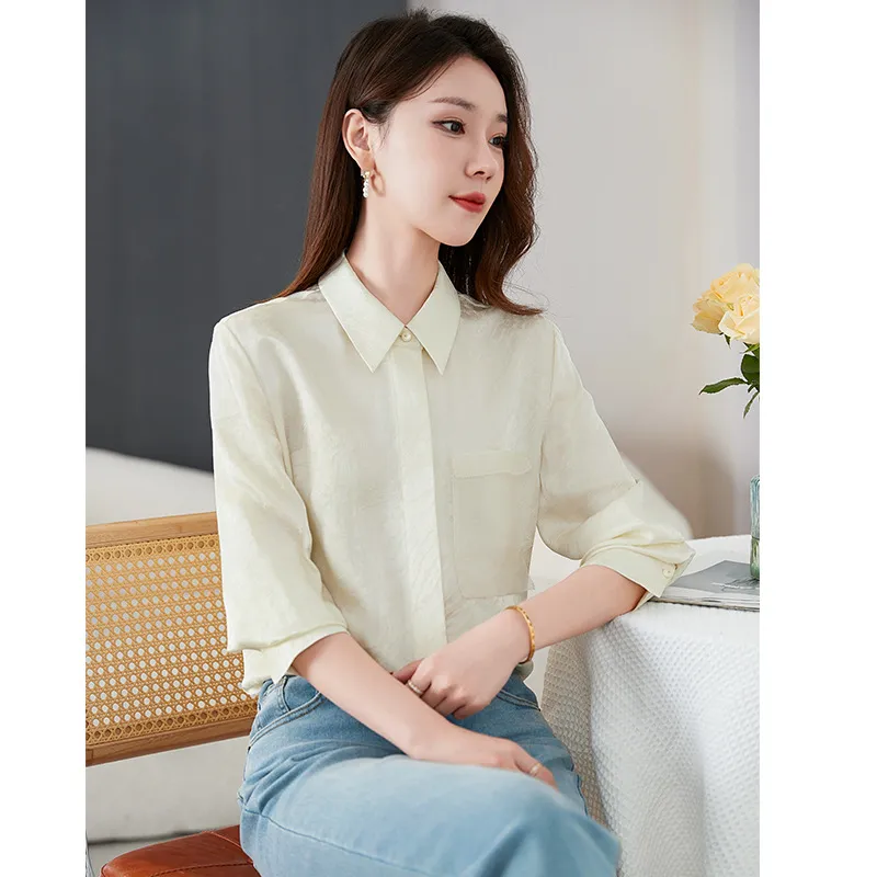 Ink Beauty Shirt Women's Champagne Beige-3