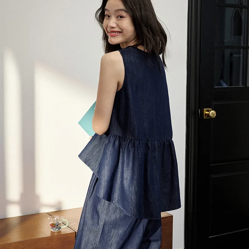 KUOSE Tank Tops Women's Dark Blue-5