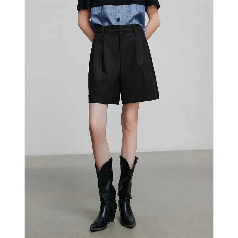 Initial Language Casual Shorts Women's-11