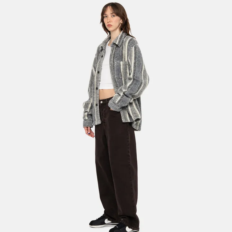 Stussy Striped Sherpa Shirt-19