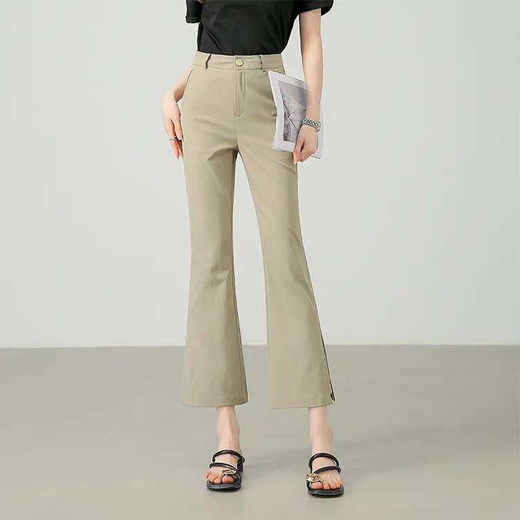 SENTUBILA Casual Pants Women's Khaki-3