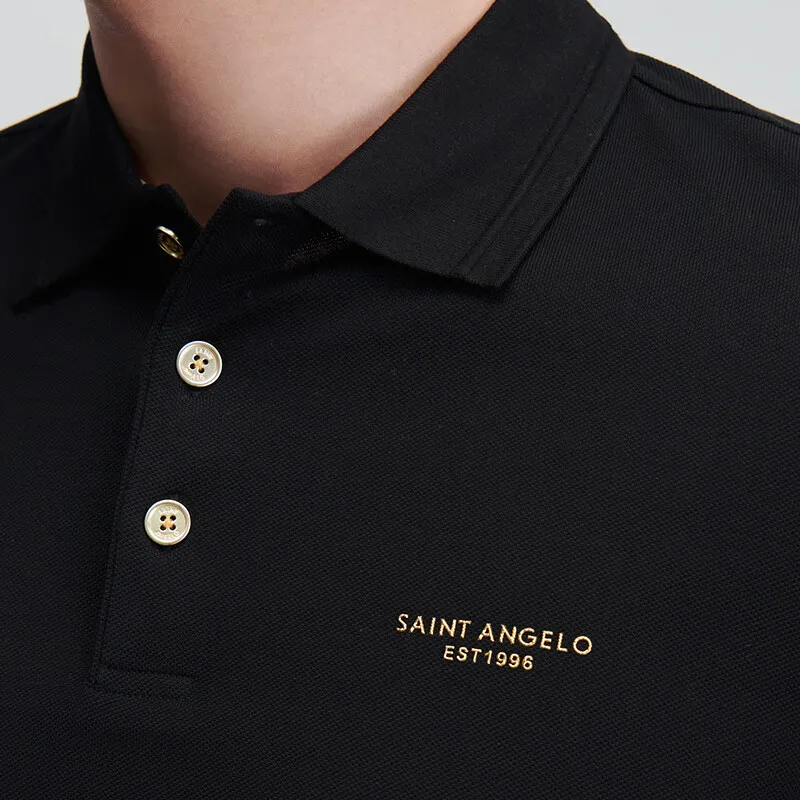 SAINT ANGELO Polo Shirts Unisex Black-5