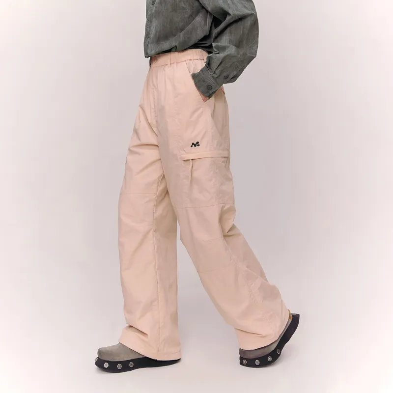 NO ONE ELSE Casual Pants Unisex Gray Pink-2