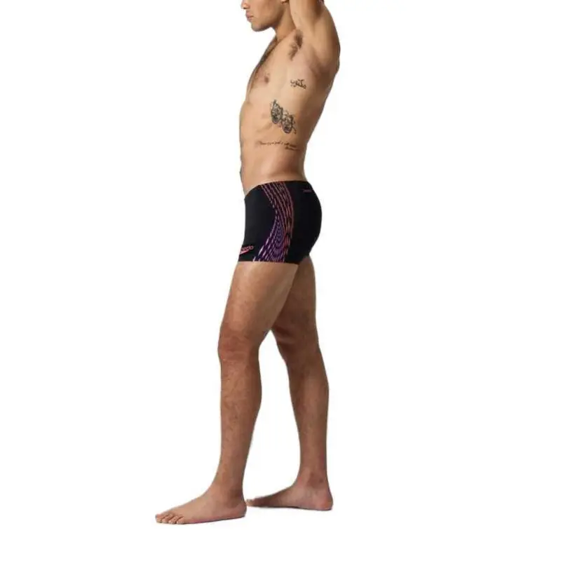 Speedo TechPanelAquashort Swimming Shorts Men's Black/Coral-3