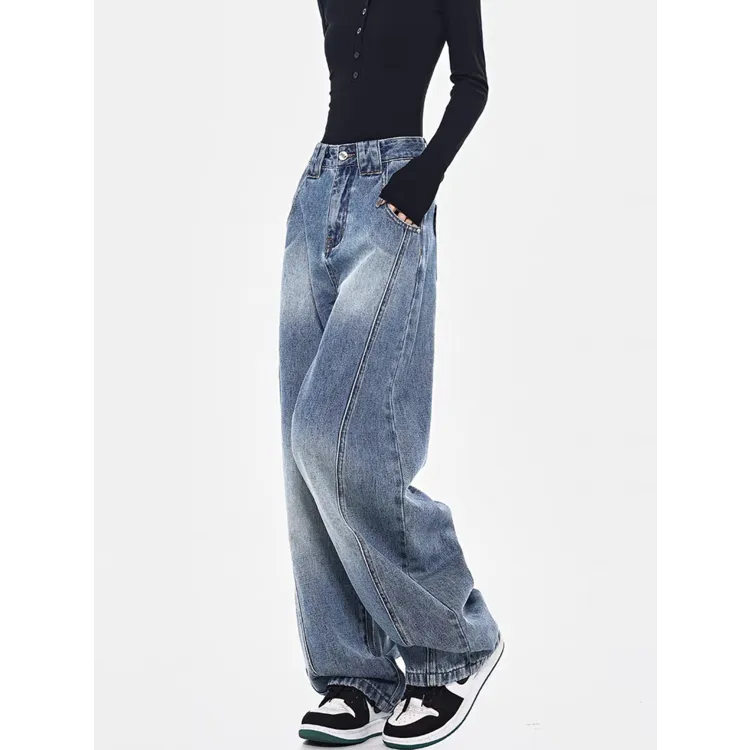XIANSINIAO Jeans Women's Blue-1