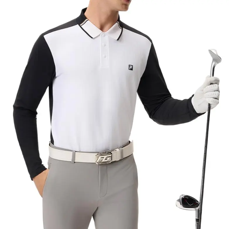 FILA Golf Series SS25 Polo Shirt Men's Pitch Black-2