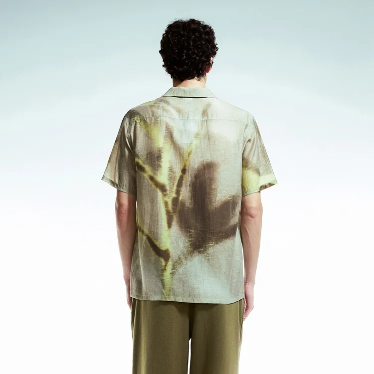 URBAN REVIVO Shirts Men Coffee Brown Print-3