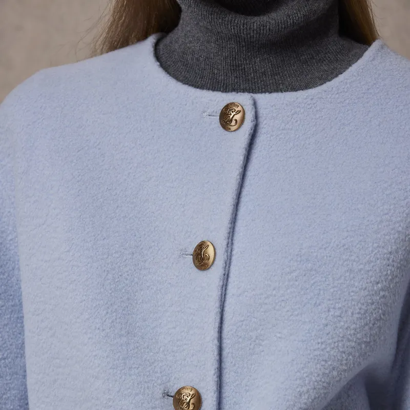 E.land Coats Women's Light Blue-3