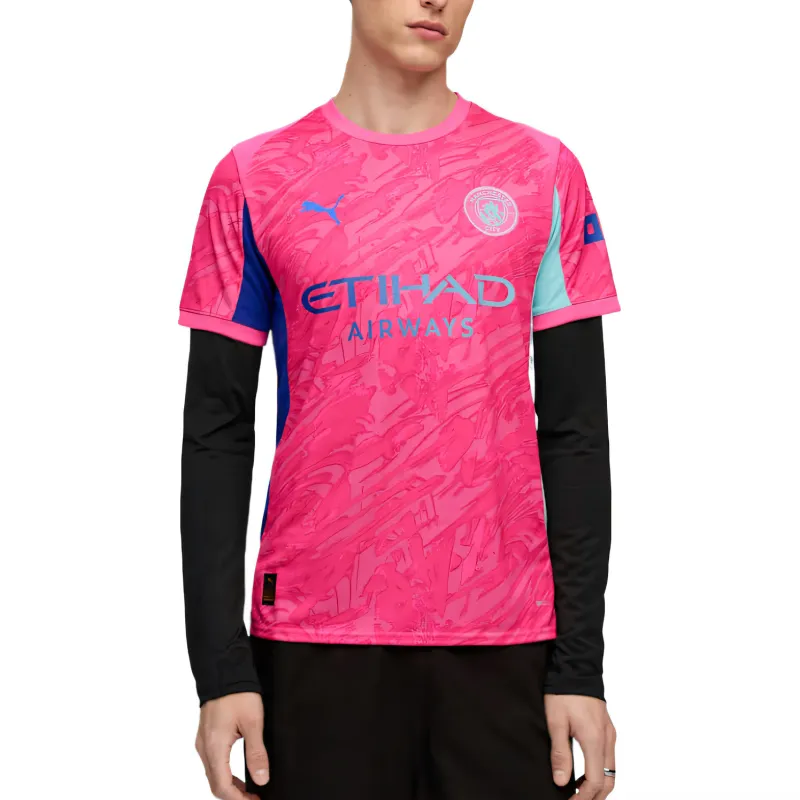 PUMA Manchester CityGoalkeeper T Shirt Men's Peach Pink-2