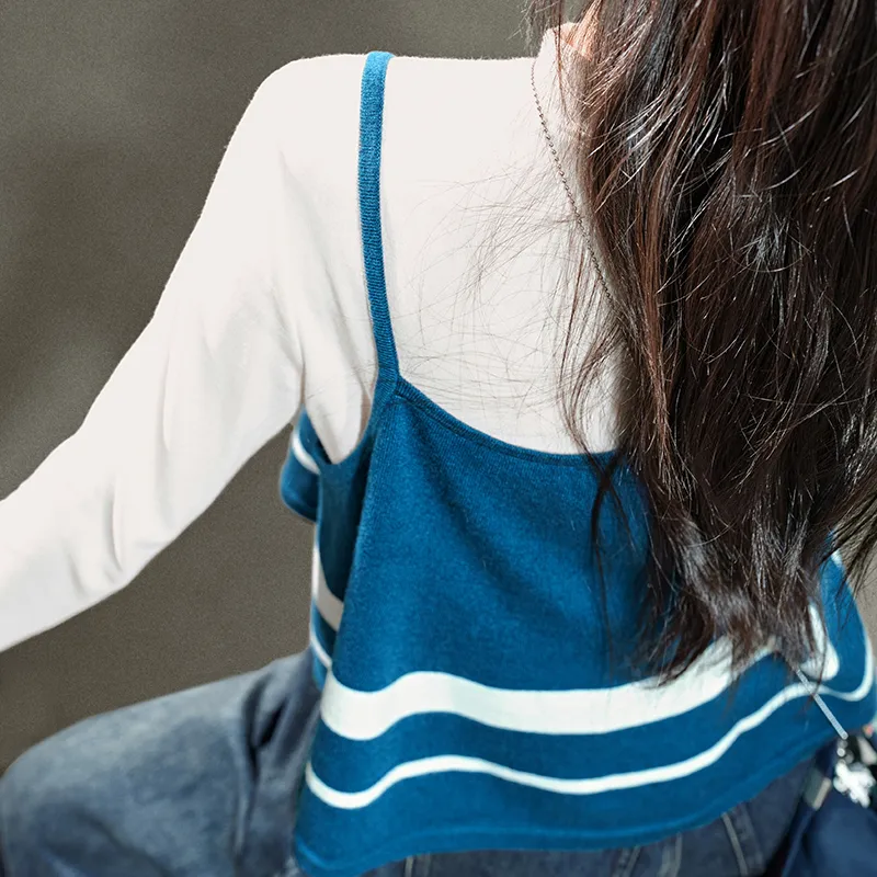 KUOSE Casual Suits Women's Blue-3