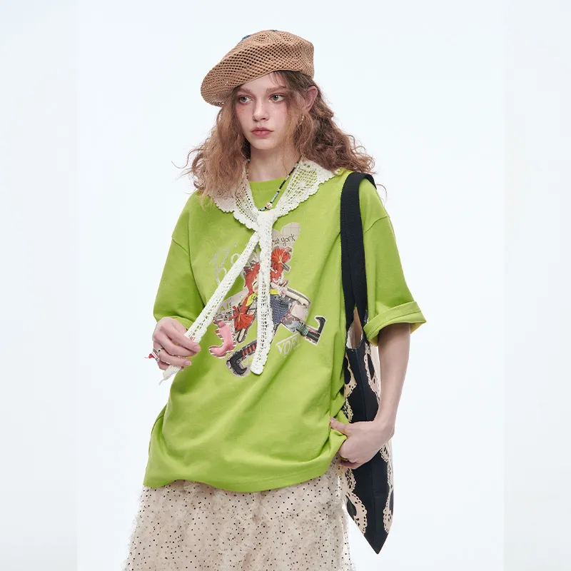 ELF SACK Drop Shoulder Sleeve T Shirt Women's-8