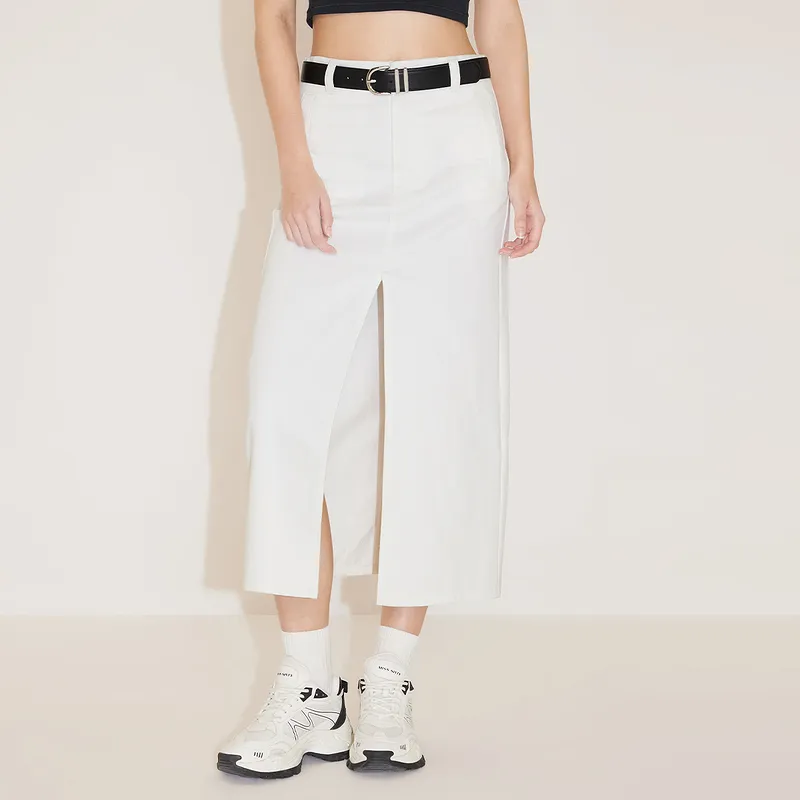 Miss Sixty Denim Long Skirt Women's Bleached-2
