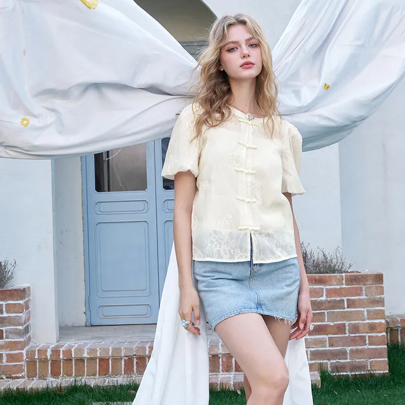 ELF SACK Shirt Women's Creamy Apricot-4