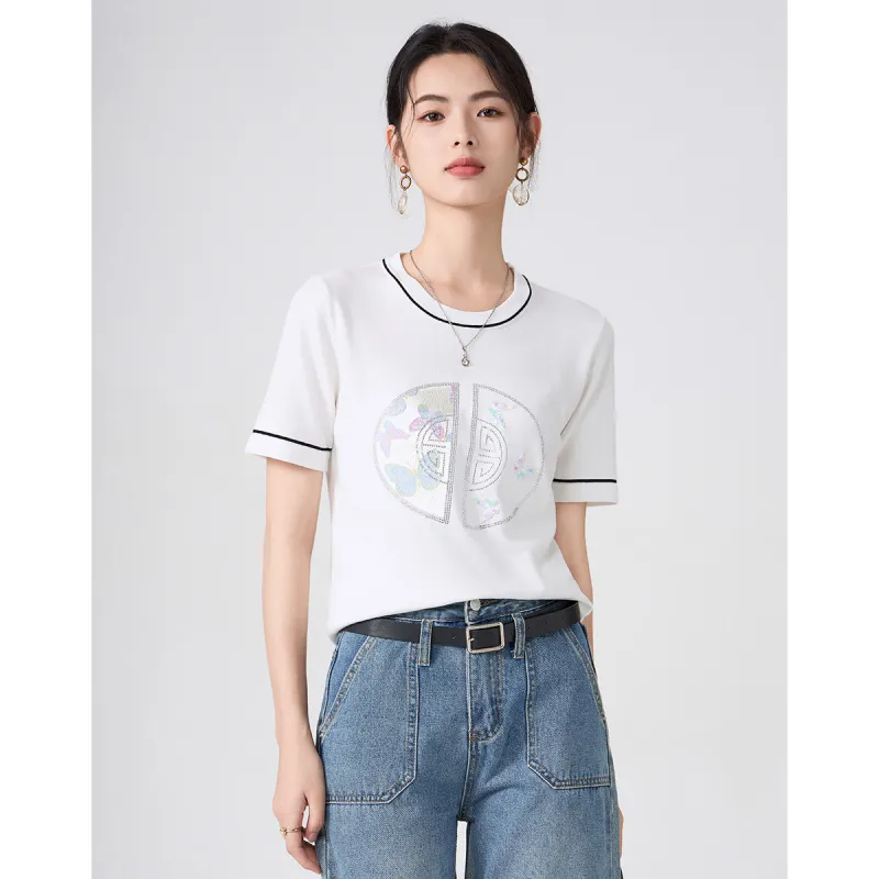Love Elaine T Shirt Women's White-3