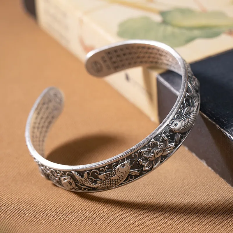 FUYUFU Sterling Silver 999 Fine Silver Bangles Women's-3