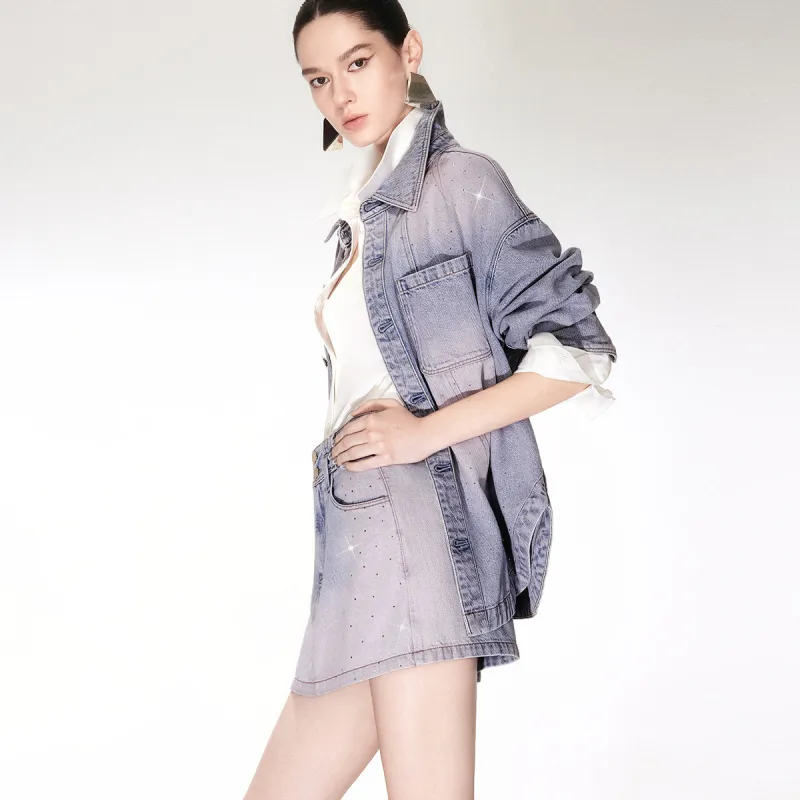 ONLY Denim Shorts Women's C39 Thistle Purple-4