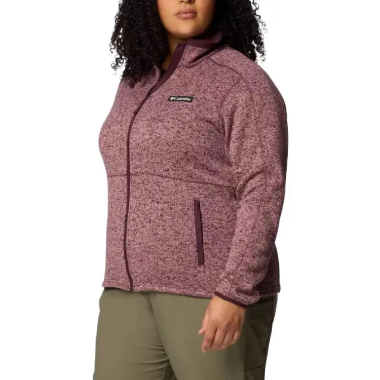 Columbia Sweater Weather Full Zip Jacket - Plus Size Jacket Women's Red-3