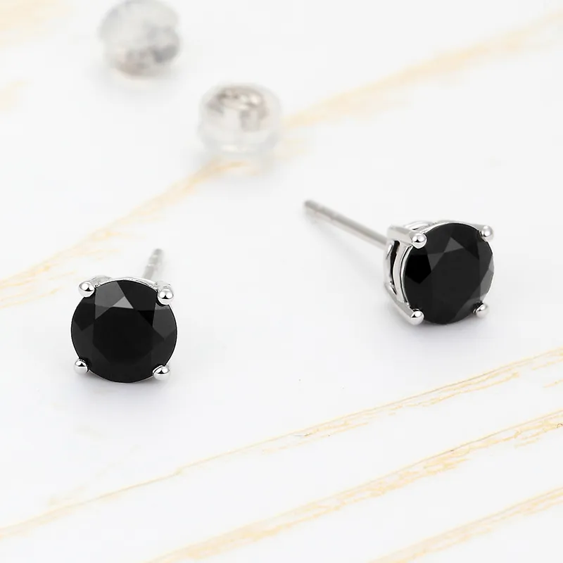 YASHENGZHUBAO 18K Gold Stud Earrings Men's-2