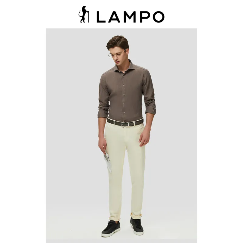 LANBAO Shirts Men Dark Beige-3