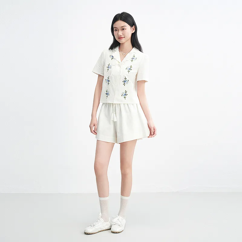 LEDIN Casual Shorts Women's Bright White In Stock-3