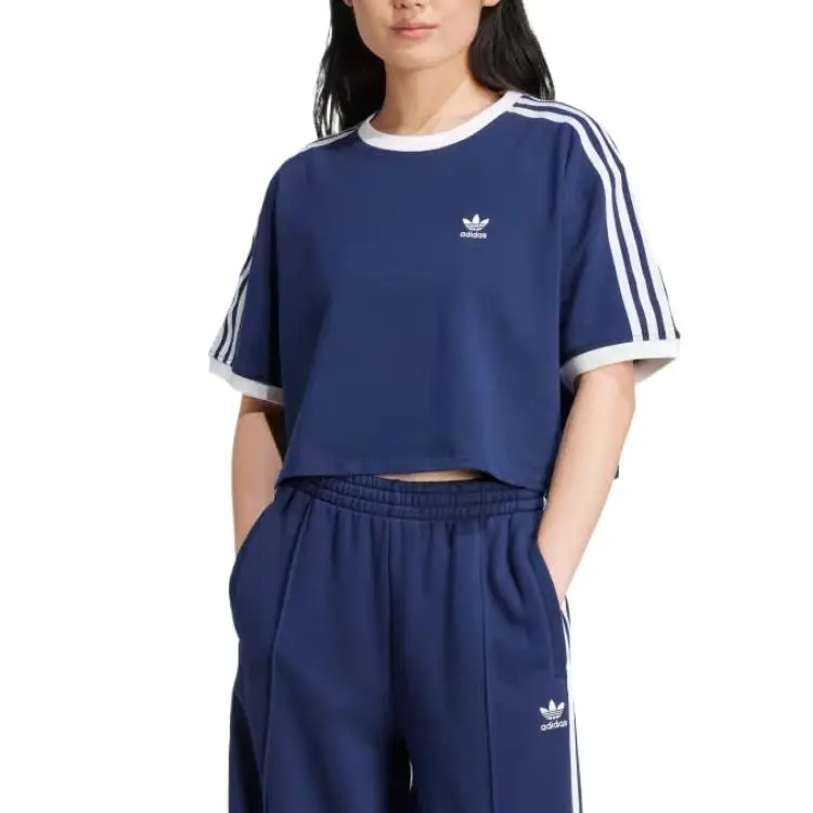 Adidas Adicolor 3 Stripes Loose Crop Tee-2