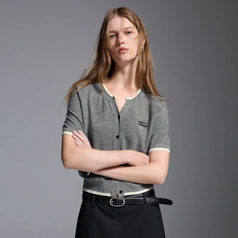 3COLOUR Knitwear Women's Heather Gray-4