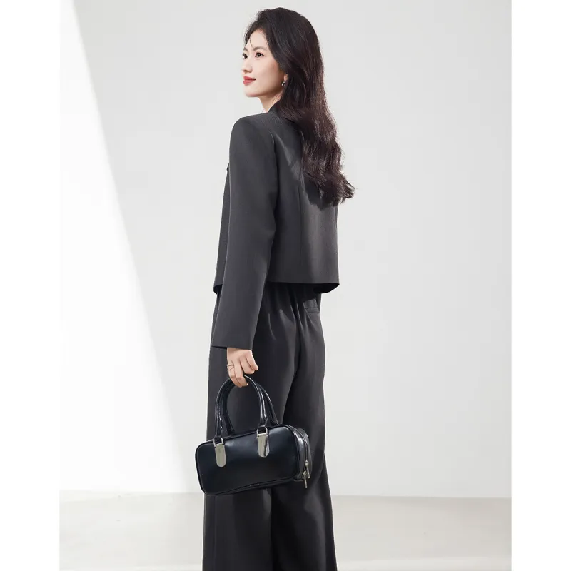 XINFEIYU Casual Suit Women's Dark Gray-4