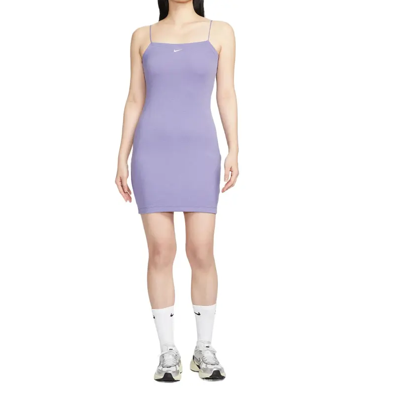 Nike Sportswear Chill Knit Slip Dress Women's Soft Purple/Sail White-2