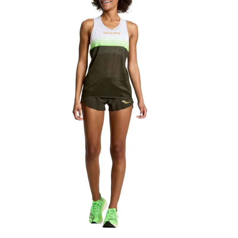 Saucony Elite Singlet Tank Tops Women's Natural Shadow-2