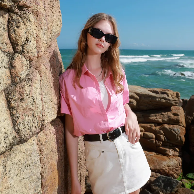 3COLOUR Shirts Women's Rose Red-3