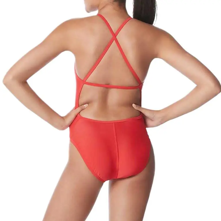 Speedo One piece Swimsuit Women's Red-3