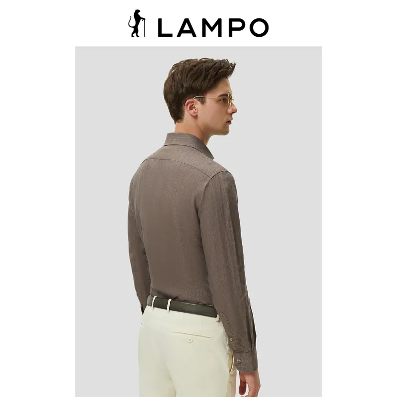 LANBAO Shirts Men Dark Beige-2