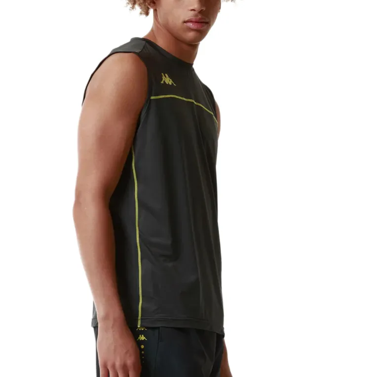 Kappa Tank Tops Men Gray-5