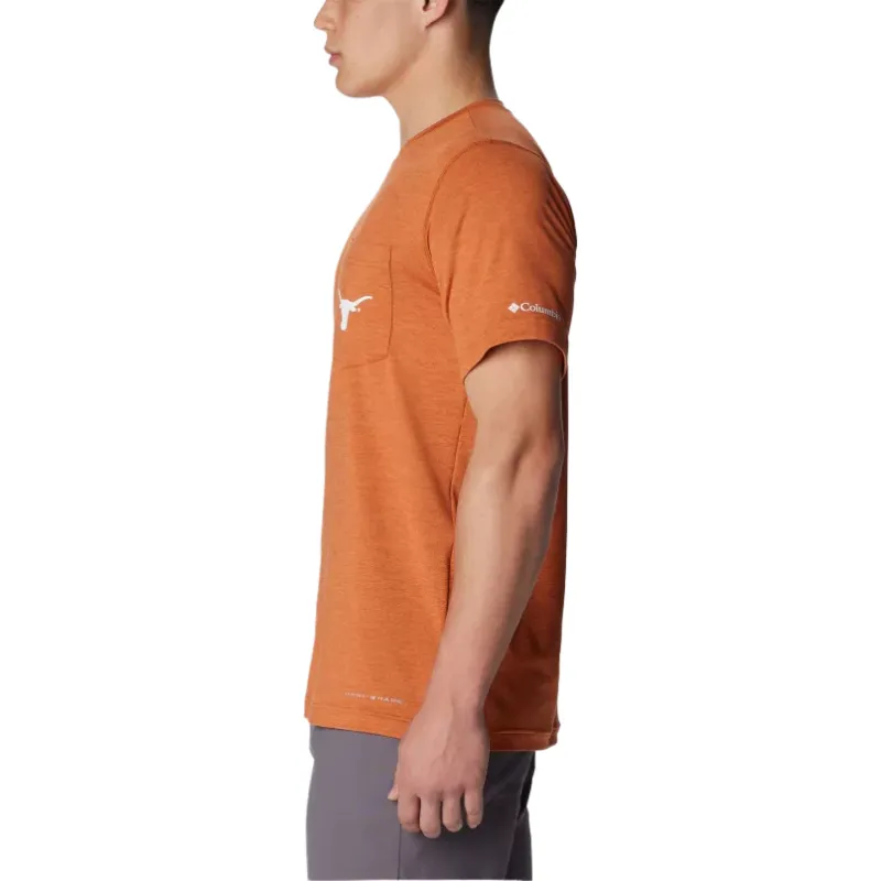 Columbia Collegiate Tech Trail T Shirt Men's Orange-3