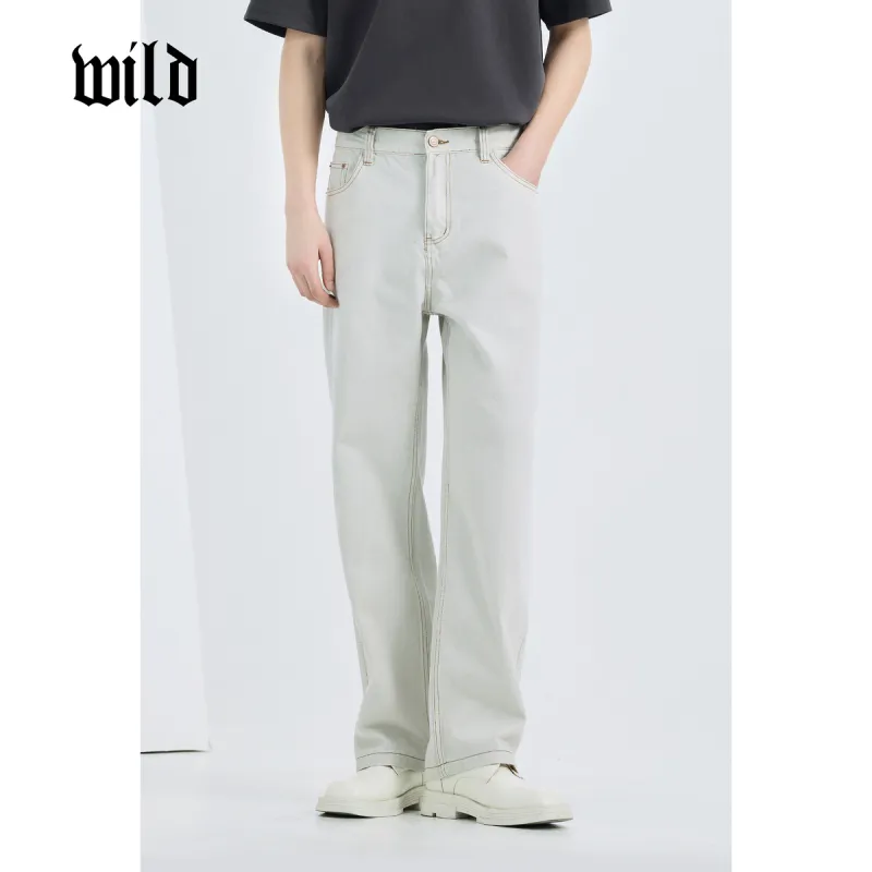 WILD LEADER Jeans Men Apricot Honey Xiang[NKW5138Y39]-3