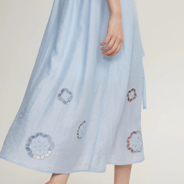 ELLE Long Sleeved Dress Women's Blue-2