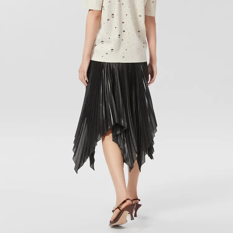 OVV X Qiu Hao Co branded Series Casual Long Skirts Women's Dark Gray 19-3