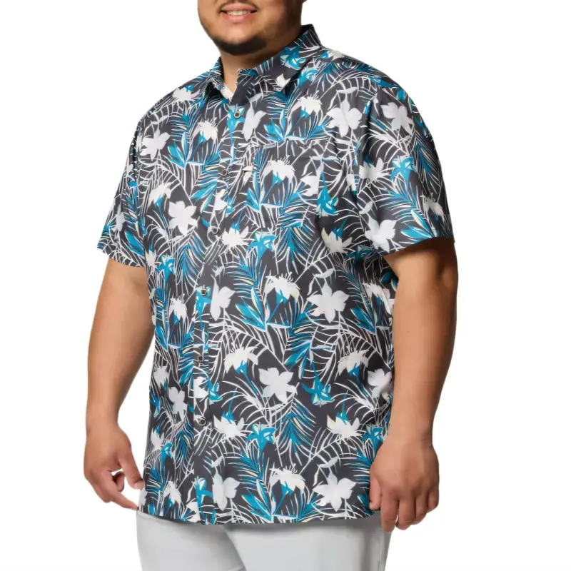 Columbia PFG Super Slack Tide Shirt Men's Gray-2